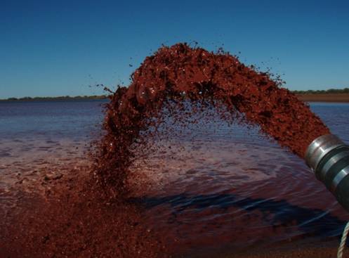 Slurry discharge from Nickel and Cobalt Process Pond