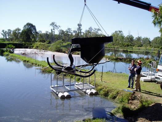 Installing the Air Lift Dredge