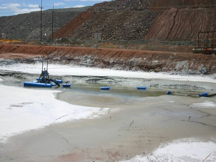 Jetting Dredge on site at a gold mine