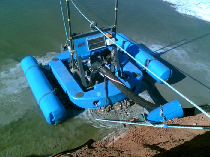 Jetting Dredge on location at a gold mine