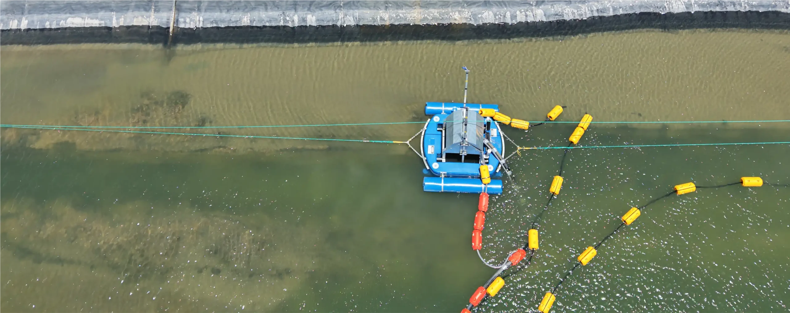 Desilting a process pond